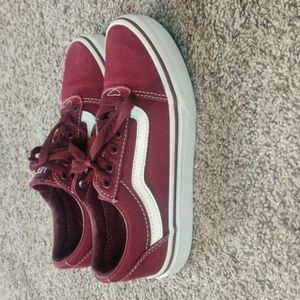 Vans off the wall, Youth 1, Maroon/White